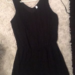 Black laced romper